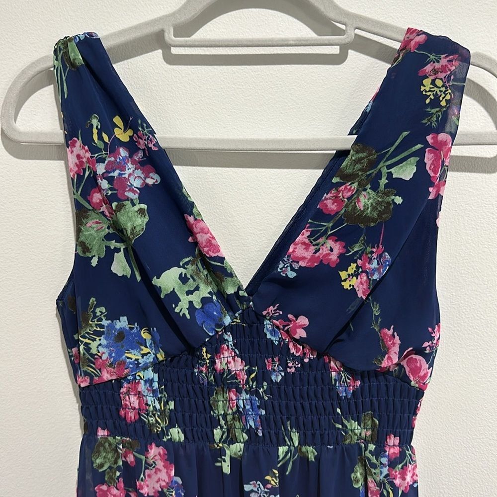 Sienna Sky Blue Floral Maxi Dress, size small - Picture 2 of 2